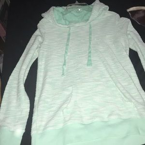 Mint/white sweater